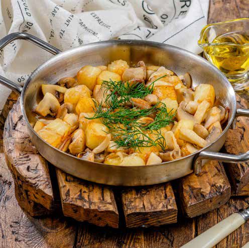 Грибы жареные с картофелем и луком
